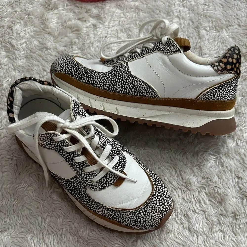 Madewell Deer Patterned Athletic Leather Cowhair Sneakers Pinterest